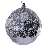4.75" Silver Honeycomb Mercury Orn 4/Bag