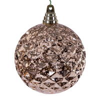 4.75" Rose Gold Diamond Mercury Orn 4/Bg