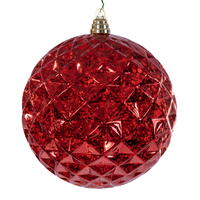 8" Red Diamond Mercury Ornament