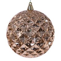 8" Rose Gold Diamond Mercury Ornament