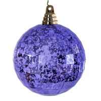 4.75" Lavender Mirror Mercury Orn 4/Bag