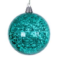 6" Teal Mirror Mercury Orn 2/Bag