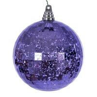 6" Lavender Mirror Mercury Orn 2/Bag