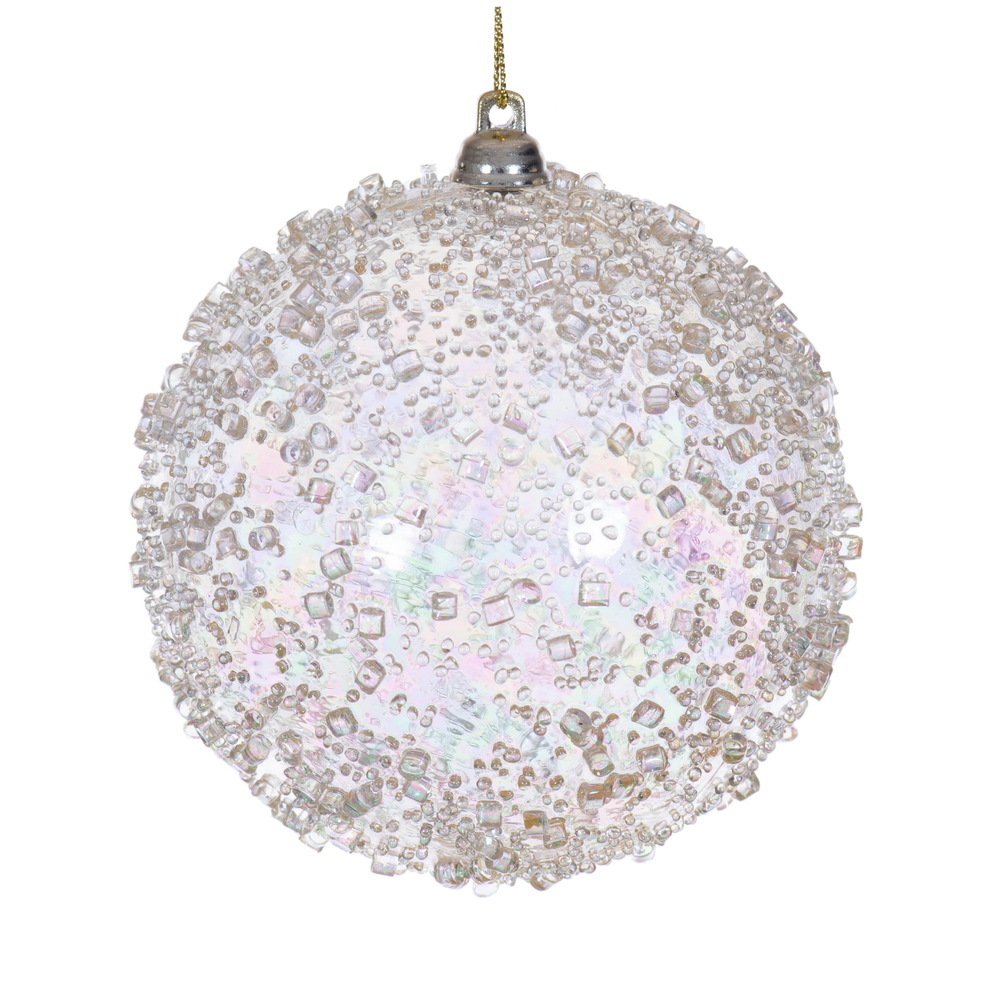 Vickerman Iridescent Bead Ball Ornament