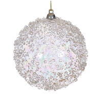 4" Champagne Iridescent Bead Ball 3/Bag
