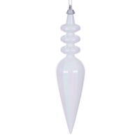 8.5" White Iridescent Finial 2/Bag