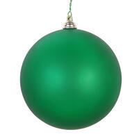 4" Green Clear Matte Ornament 4/Bag