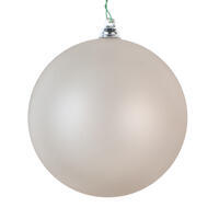 4" Silver Clear Matte Ornament 4/Bag