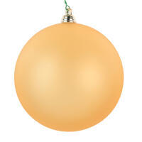 4" Gold Clear Matte Ornament 4/Bag