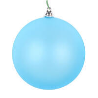 4" Turquoise Matte Clear Ornament 4/Bag