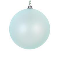 4" Baby Blue Clear Matte Ornament 4/Bag