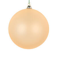 4" Champagne Clear Matte Ornament 4/Bag