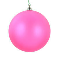 4" Fuchsia Clear Matte Ornament 4/Bag