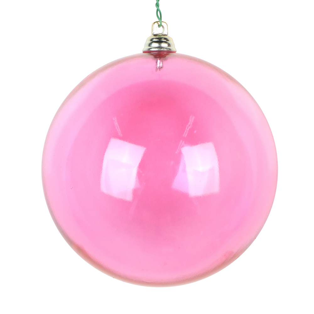 Vickerman Clear Pink Ball Ornament