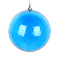 4.75" Blue Clear Ornament 3/Bag