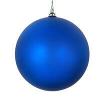 4.75" Blue Matte Clear Ornament 3/Bag