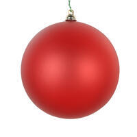 4.75" Red Matte Clear Ornament 3/Bag