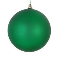 4.75" Green Matte Clear Ornament 3/Bag