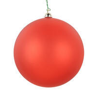 4.75" Orange Matte Clear Ornament 3/Bag