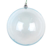 4.75" Baby Blue Clear Ornament 3/Bag
