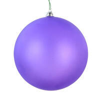4.75" Purple Matte Clear Ornament 3/Bag