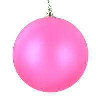 4.75" Fuchsia Matte Clear Ornament 3/Bag