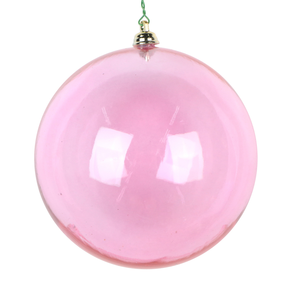 Vickerman Clear Pink Ball Ornament