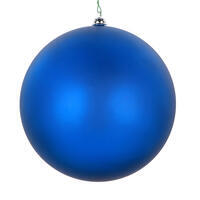 6" Blue Matte Clear Ornament 2/Bag