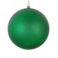 6" Green Matte Clear Ornament 2/Bag