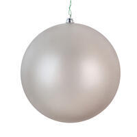 6" Silver Matte Clear Ornament 2/Bag