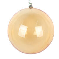 6" Gold Clear Ornament 2/Bag