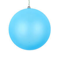 6" Turquoise Matte Clear Ornament 2/Bag