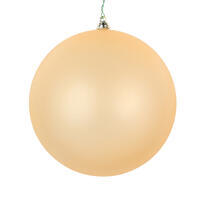 6" Champagne Matte Clear Ornament 2/Bag