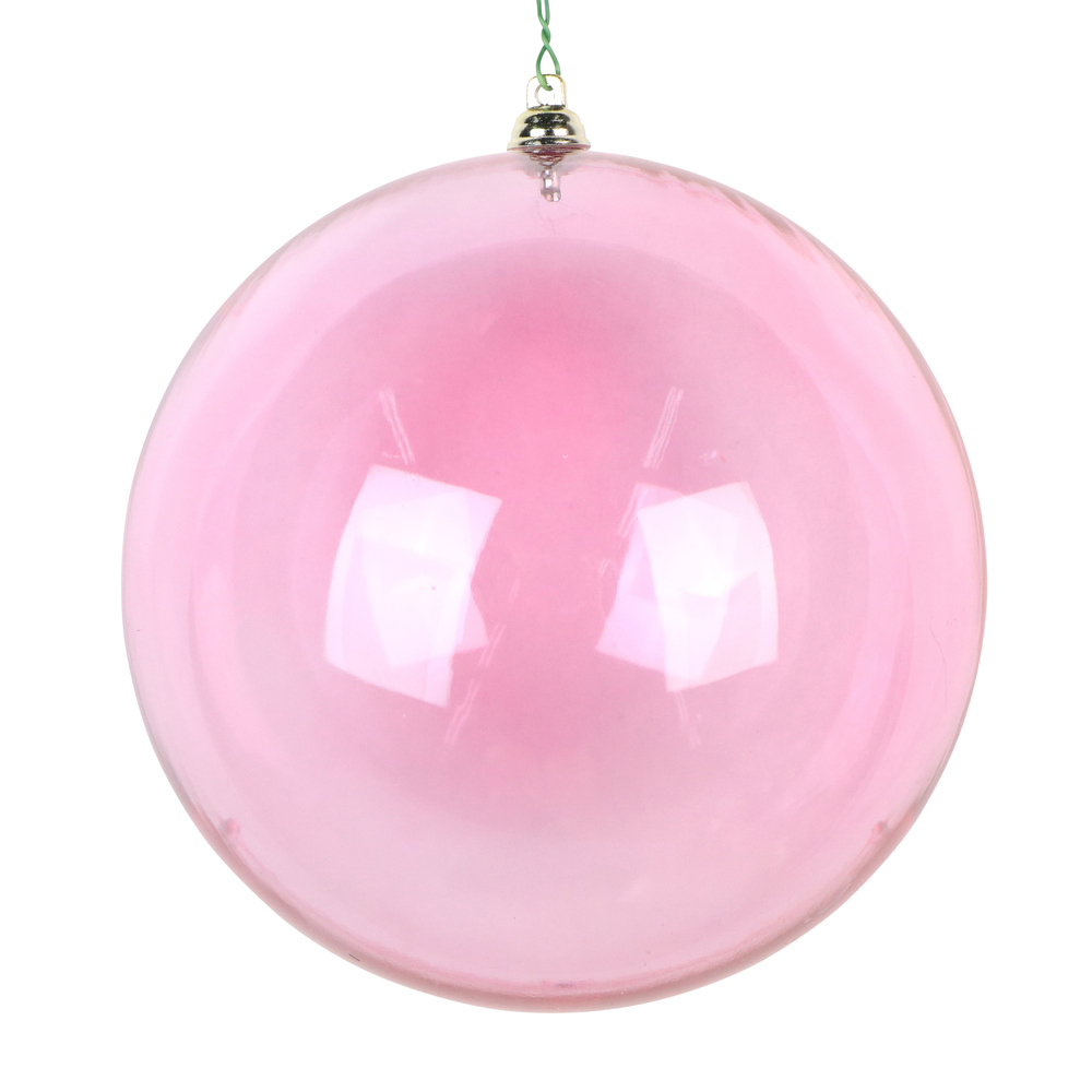 Vickerman Clear Pink Ball Ornament