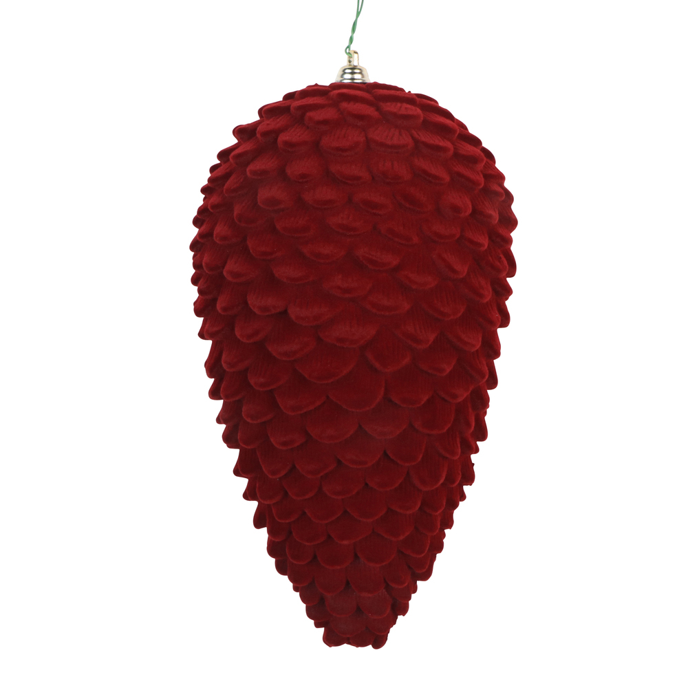 Vickerman 9" Flocked Pinecone Ornament