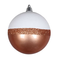 Vickerman Candy White Glitter Ball Ball Ornament