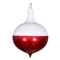 Vickerman Candy White Glitter Drop Drop Ornament