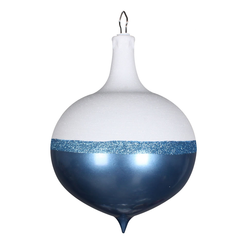 Vickerman Candy White Glitter Drop Drop Ornament