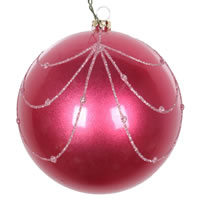 Vickerman Candy Glitter Curtain Ball Ornament