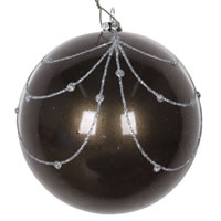 Vickerman Candy Glitter Curtain Ball Ornament