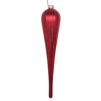 Vickerman Matte Glitter Drop Christmas Ornament