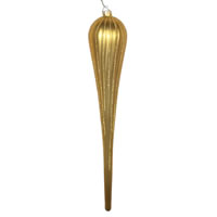 15.75" Gold Glitter Drop Ornament 2/Bag