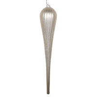 15.75" Champagne Glitter Drop Orn 2/Bag