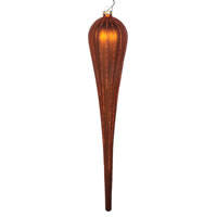 15.75" Copper Glitter Drop Ornament 2/Bg