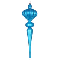 Vickerman 21" Matte Finial Ornament with Glitter Accents