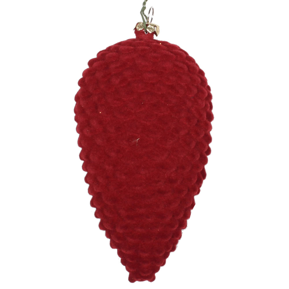 Vickerman Flocked Pinecone Christmas Ornament