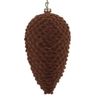 Vickerman Flocked Pinecone Christmas Ornament