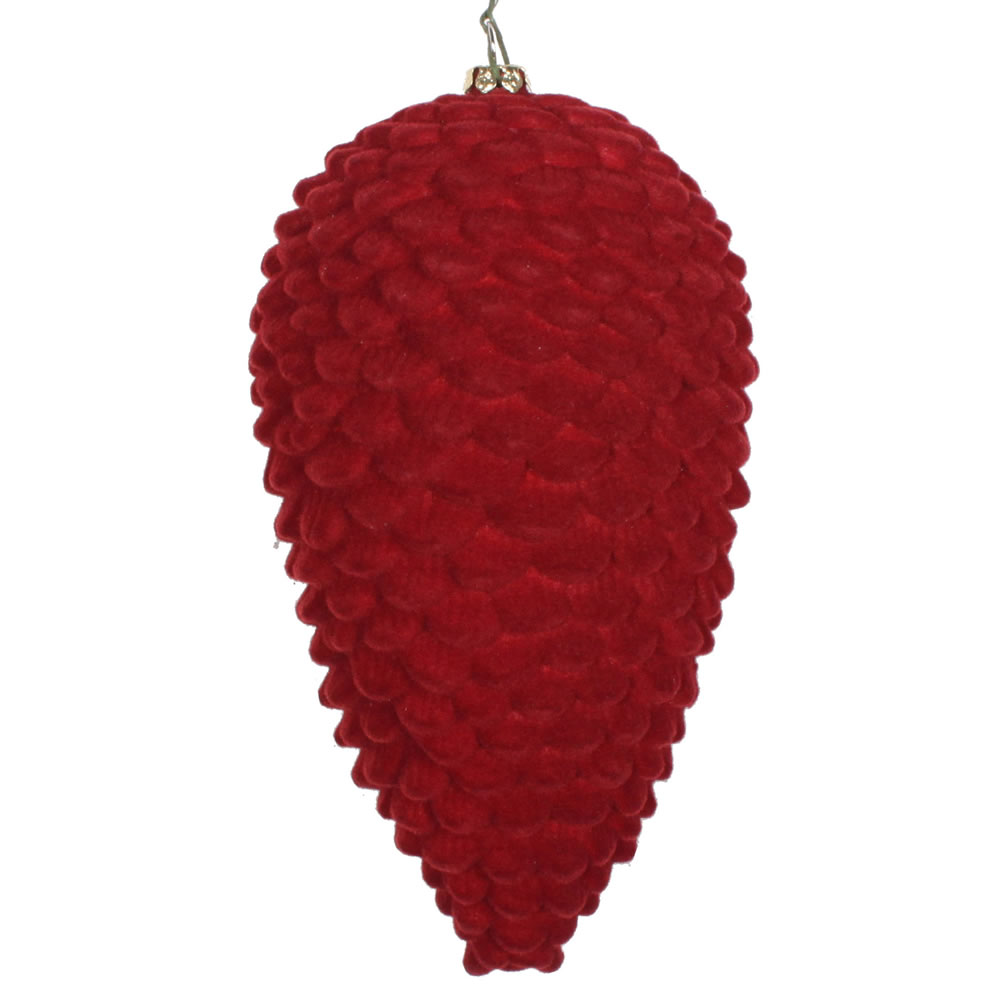 Vickerman Flocked Pinecone Christmas Ornament