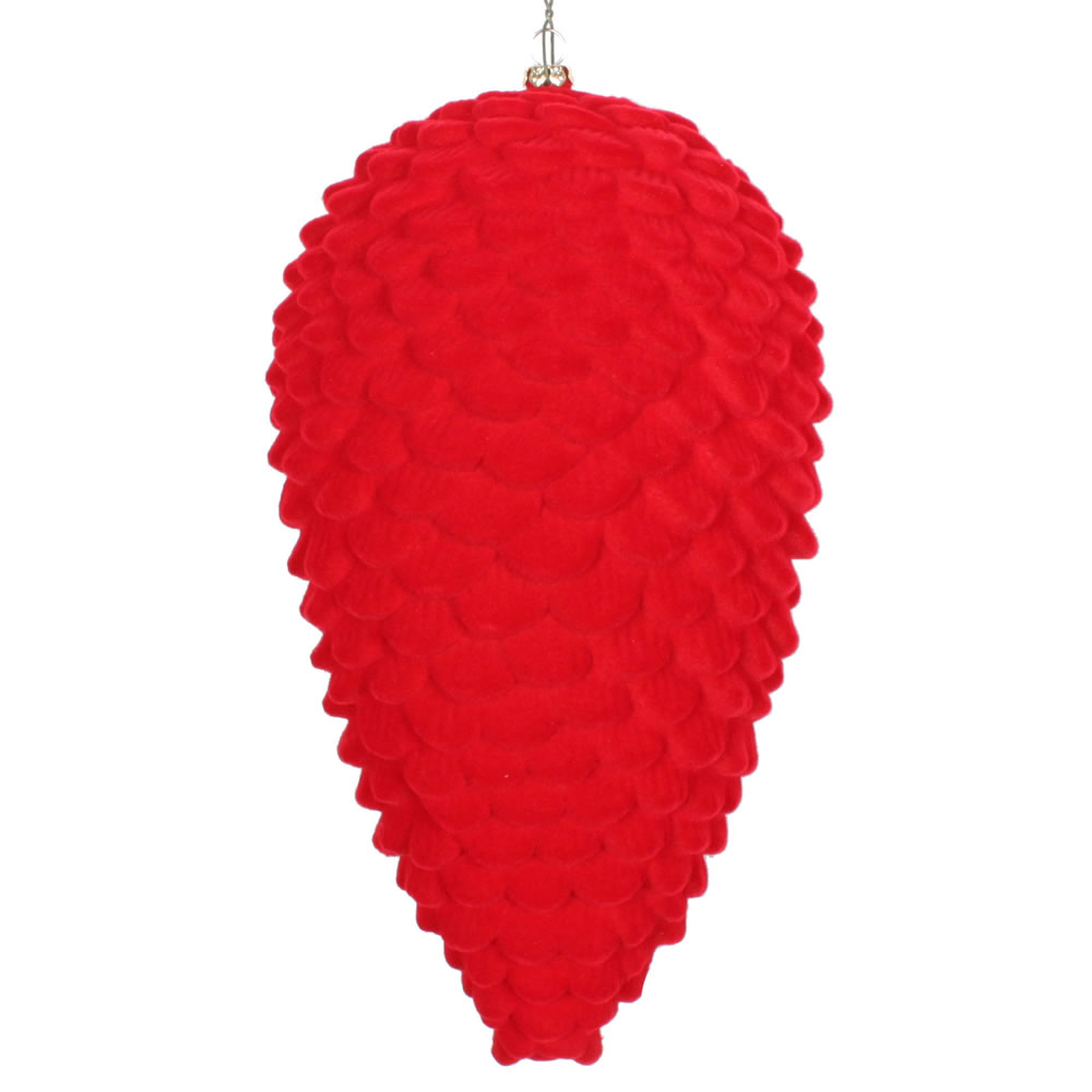 Vickerman Flocked Pinecone Christmas Ornament