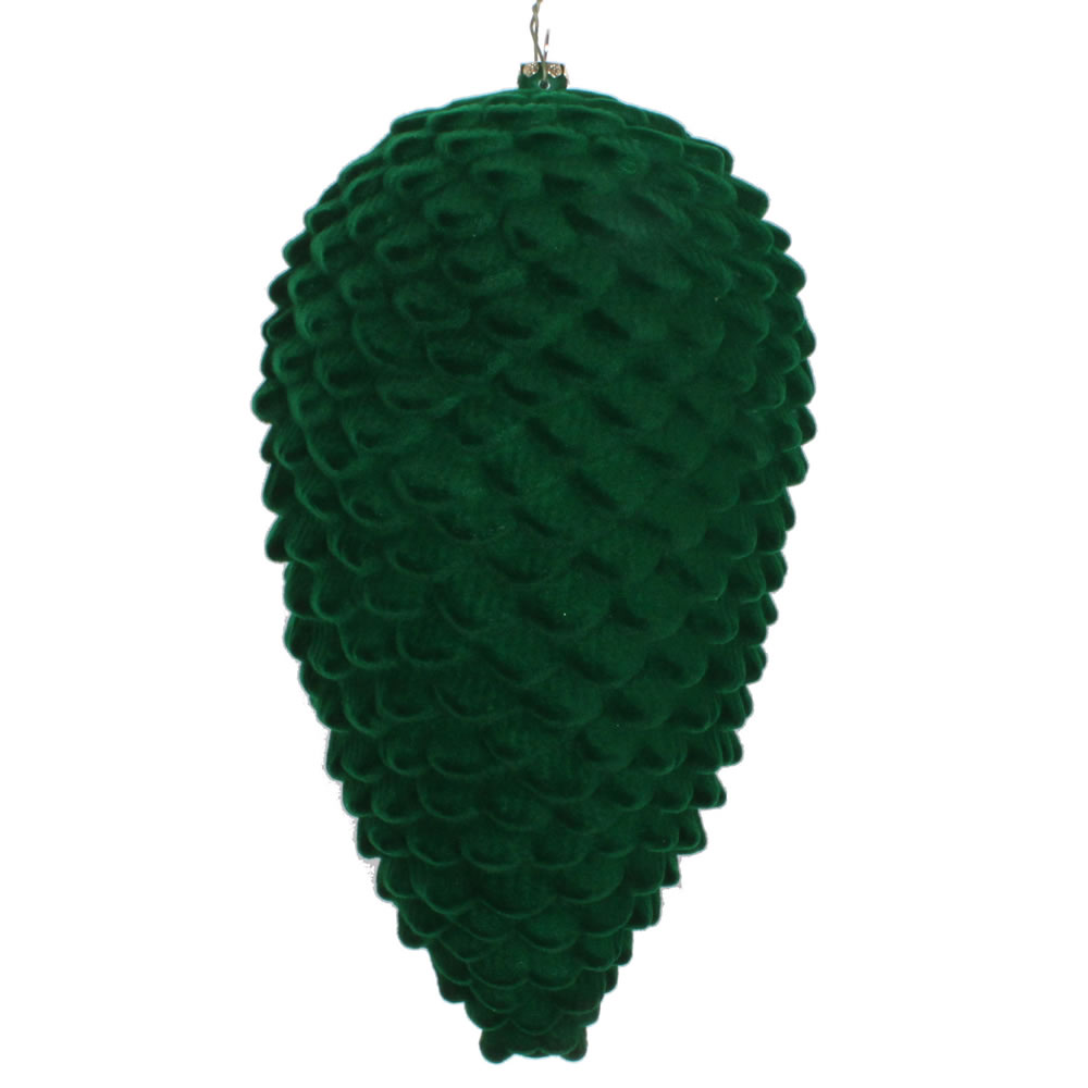 Vickerman Flocked Pinecone Christmas Ornament